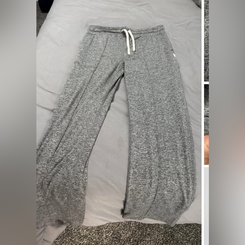 Vuori Halo Essential Wideleg Pant in Heather Grey Size Medium Activewear Lounge